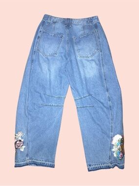 Patchwork Barrel Jeans